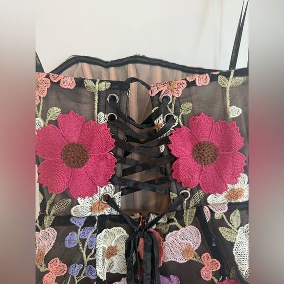 NWOT BRONX AND BANCO Bouquet Maraya Mini Dress in Black Multi, size S - Picture 9 of 16